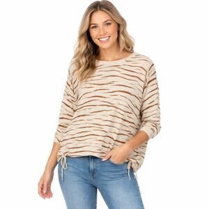 NWT Democracy Tiger Stripe Lightweight Sweater L